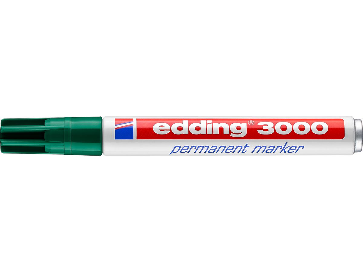 EDDING Permanent Marker 3000 1.5-3mm 3000-4 verde, impermeabile (4004764007998)