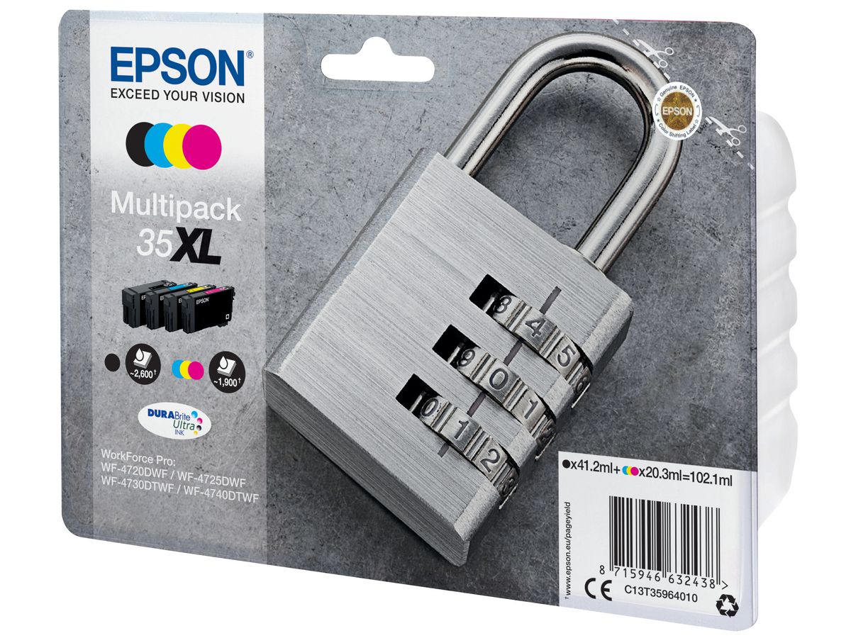 EPSON Multipack Tinte XL CMYBK T359640 WF-4720/4725DWF 4-color (8715946632438)