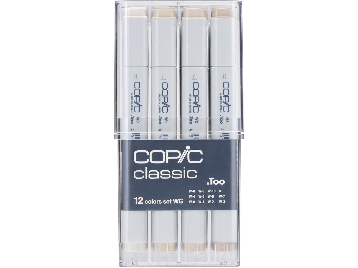 COPIC Marker Classic 20075154 grey-Set WG, 12 pcs. (4511338063354)