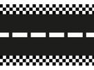 PARTYDECO Chemin de table 40x500cm BF4 Circuit automobile (5904555036277)