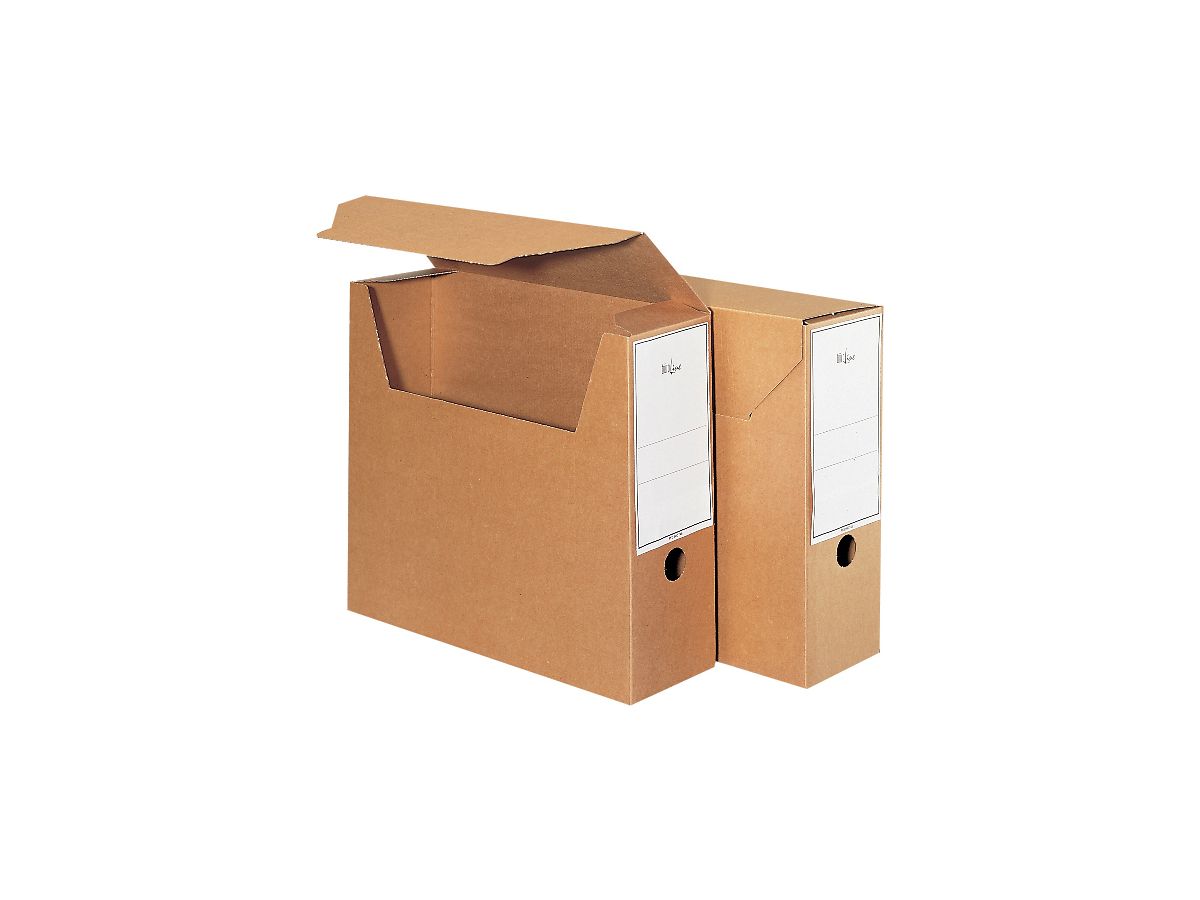 BÜROLINE Scatola archivio Snap A4 660745 marrone, con etichette (7612532041357)