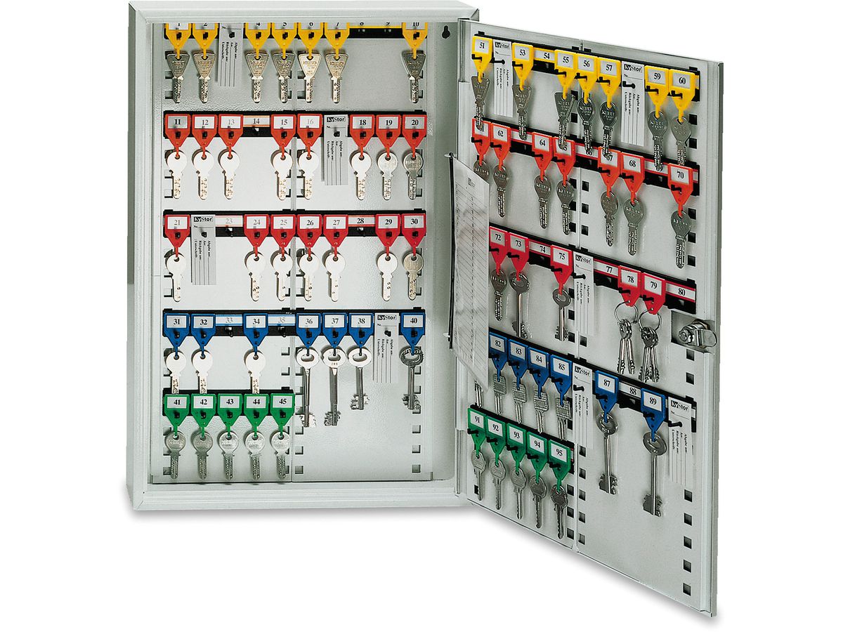 RIEFFEL SWITZERLAND Caisse clés KyStor blanc KR-21.100 55×38×6,5cm 100 crochets (7630010403695)