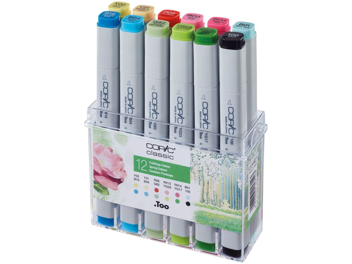 COPIC Marker Classic 20075706 Frühlings-Farben, 12 Stück (4013695257143)