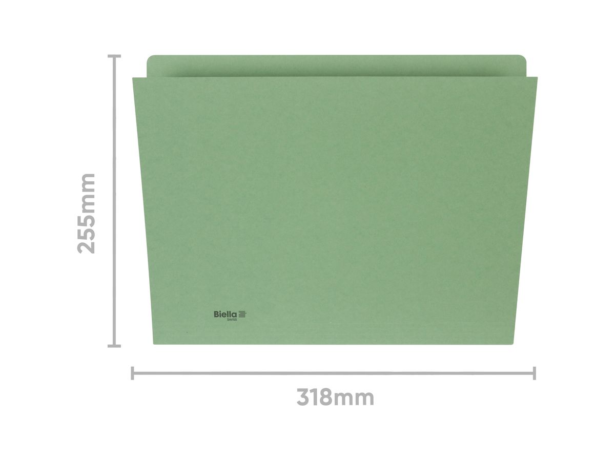 BIELLA Vertikalmappe A4 25542430U grün 240g 100 Stück (7611365217342)