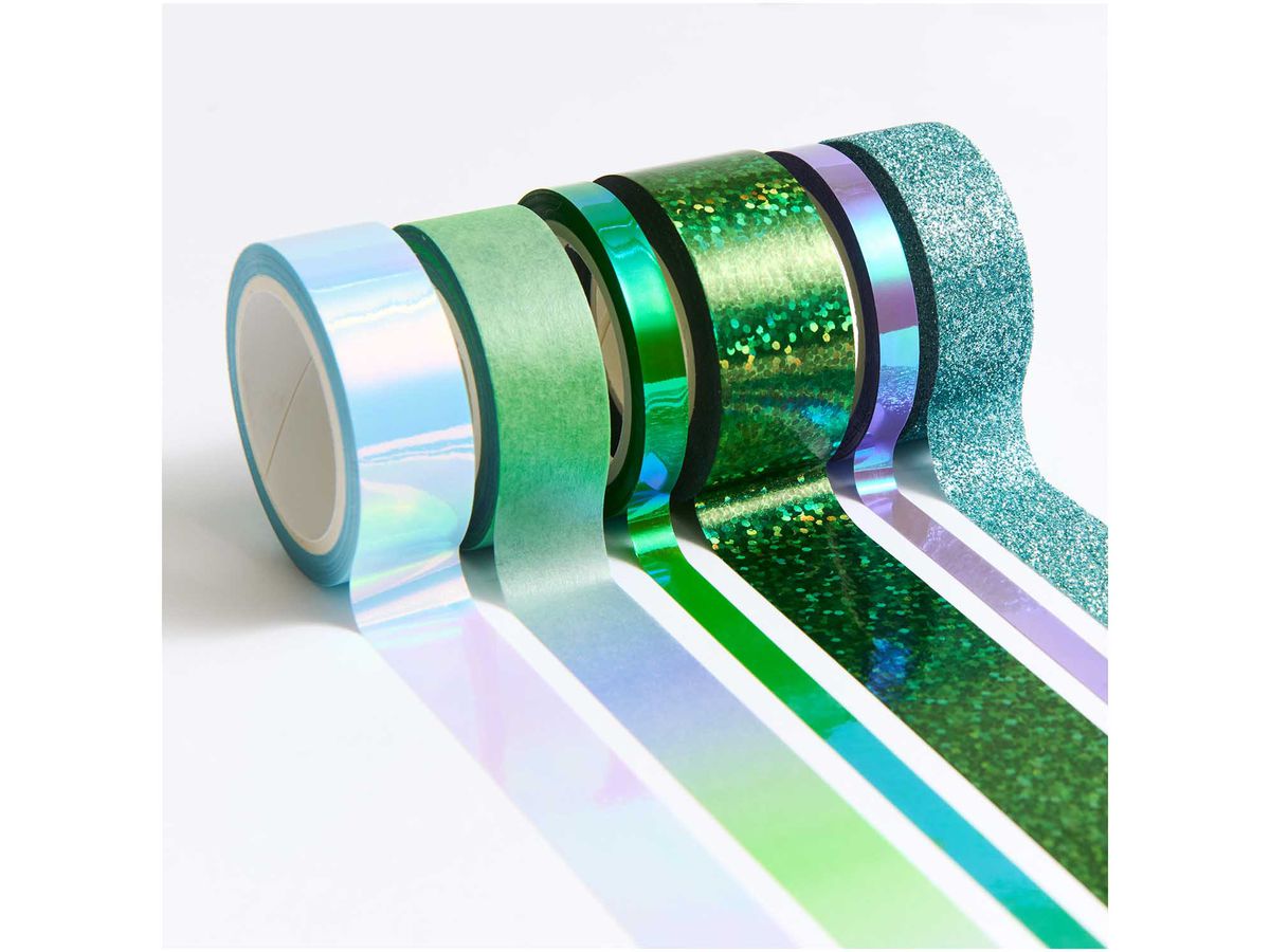 RICO DESIGN Washi Tape Set FSC 302164 vert, bleu 6 rulli (4051271427931)