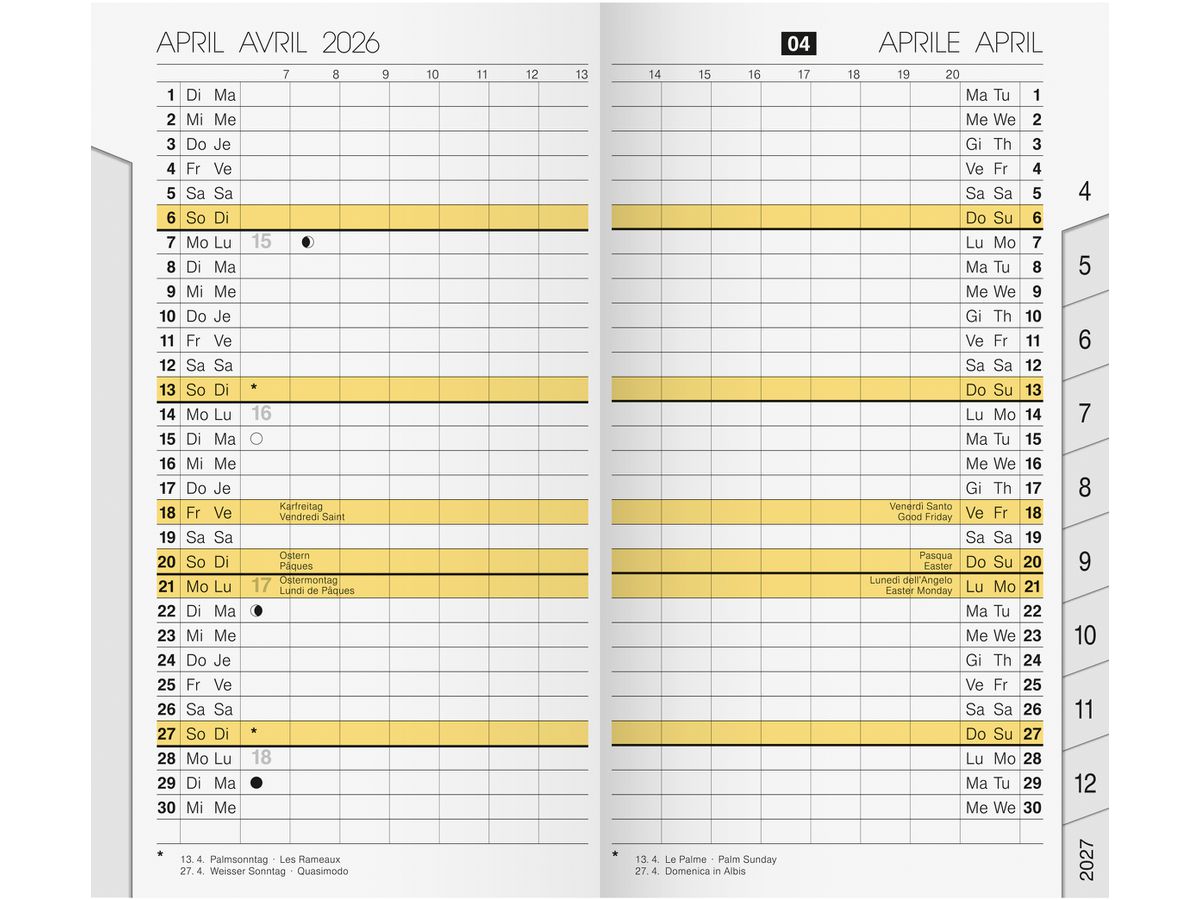 RIDOIDE M-Planer int. recharge 2026 7046950006.26 1M/2P ML 8.7x15.3cm (4003273791947)