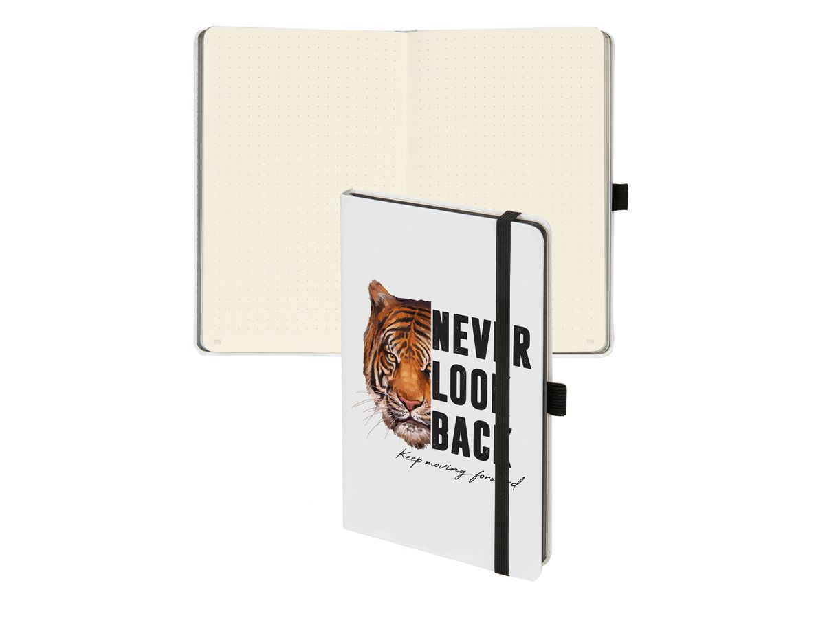 BIELLA Carnet Kompagnon White Trend 5845337923U Tiger, pointé 12.5x19.5cm (7611365500390)