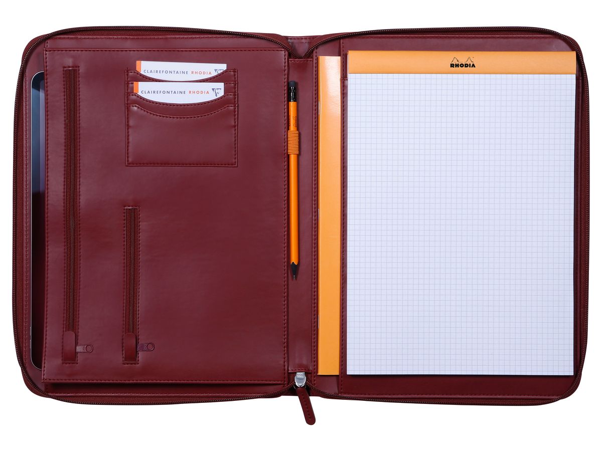 RHODIA Cartella conferenza A4 168123C rosso vino (3037921681237)