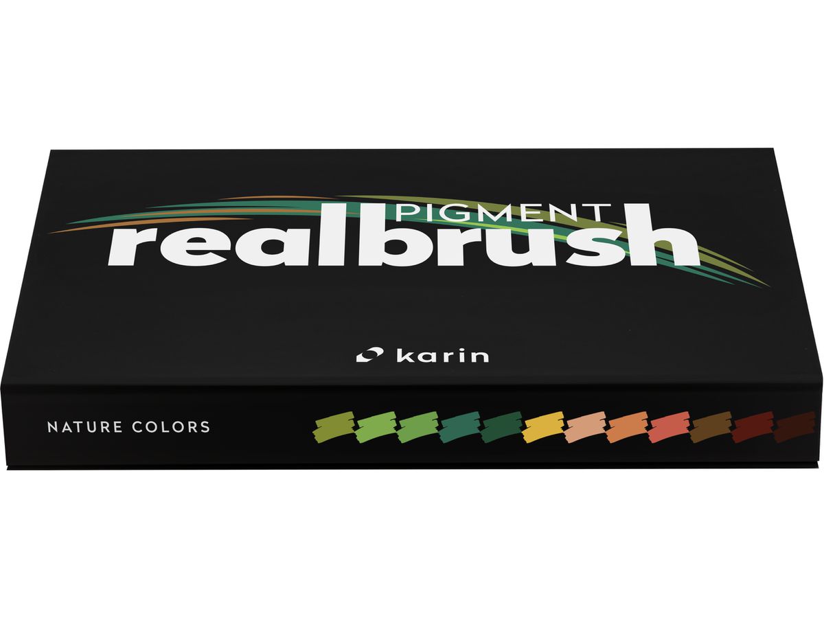 KARIN Real Brush Pen 0.4mm 33C3 Pigment, Nature Colors (5904446031589)