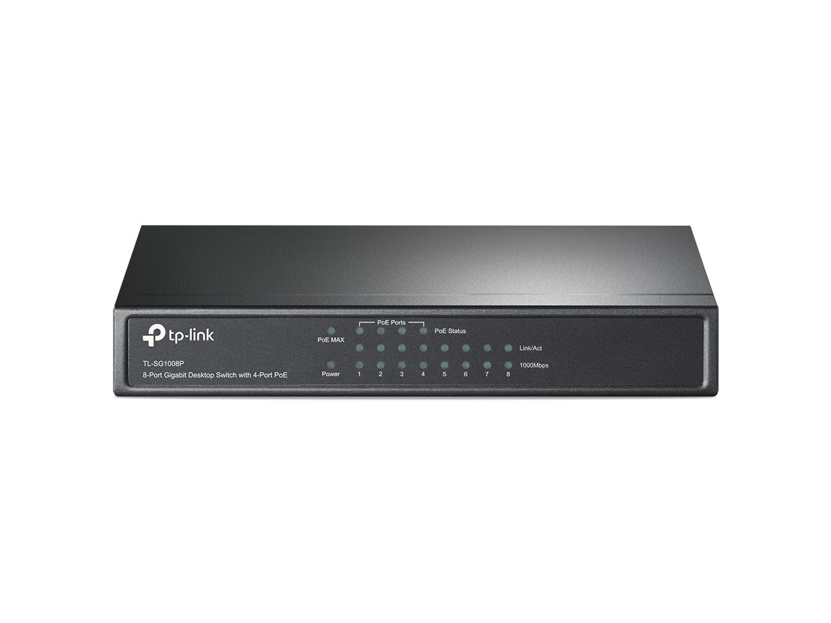 TP-LINK Gigabit Desktop PoE Switch TLSG1008P 8x 10/100/1000 (6935364021160)