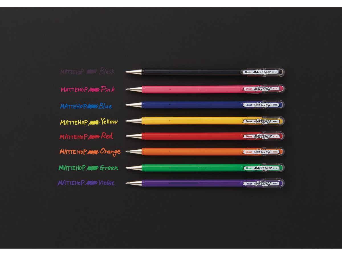 PENTEL Rollerball Mattehop 0.5mm K110-VAX Mattehop noir (0884851059819)