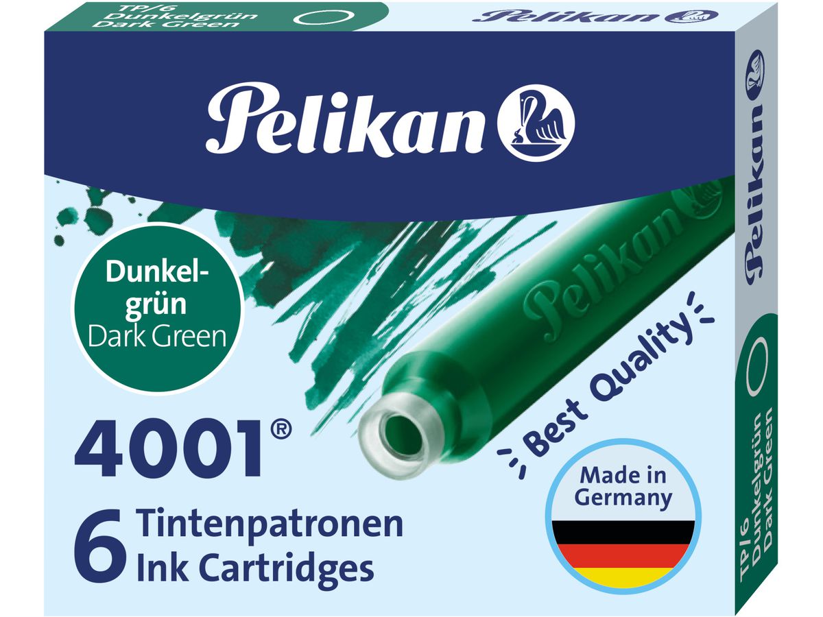 PELIKAN Cartouche d'encreTP/6 300087 vert 6 pcs. (4012700300089)