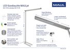 MAUL Lampadaire LED MAULjet 172.00 argent, dimmable (4002390081252)