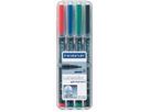 STAEDTLER Lumocolor permanent B 314 WP4 4 Farben ass. (4007817304297)