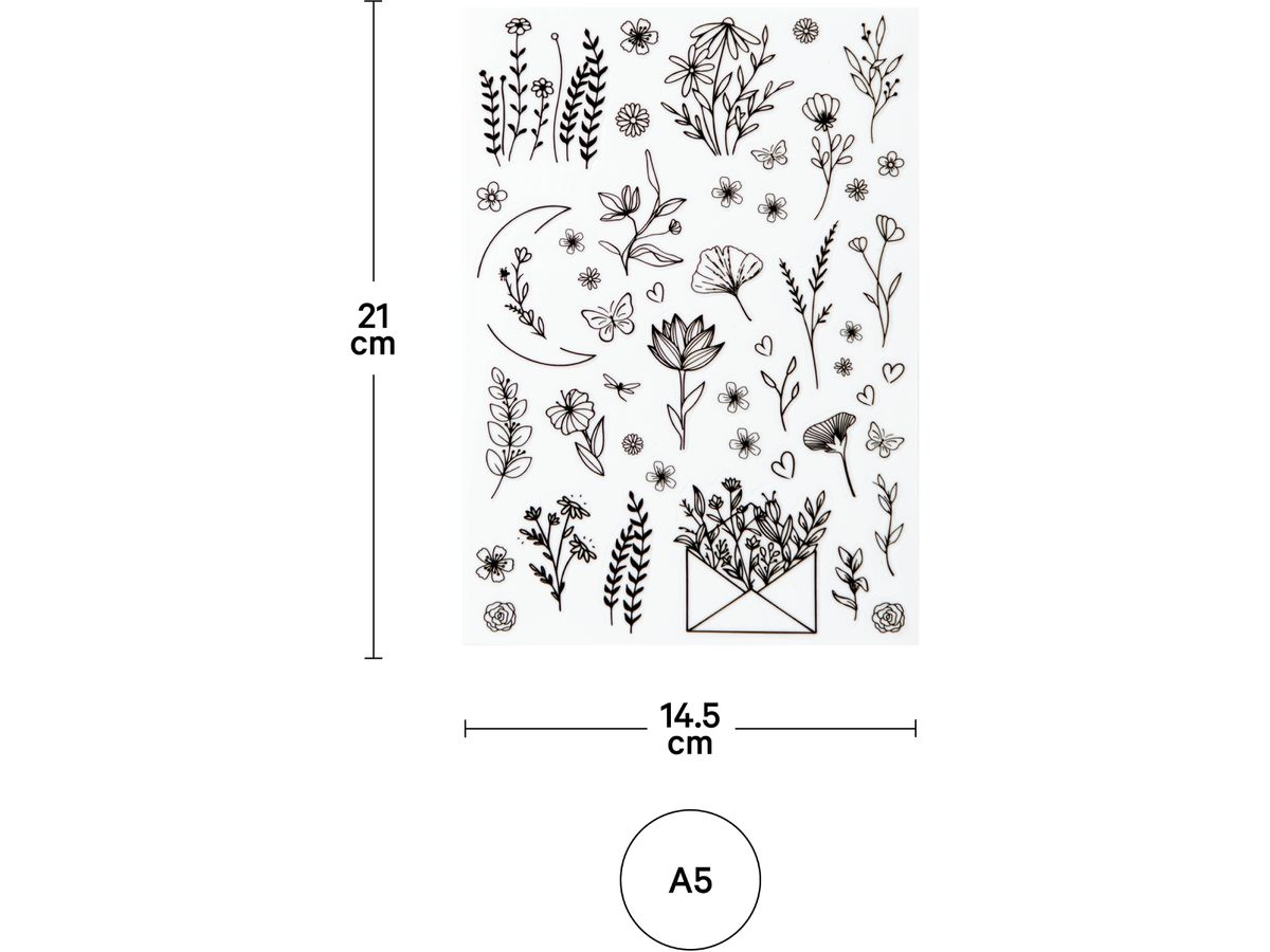 I AM CREATIVE Rub on Sticker A5 4010.58 Blumen (7611983250448)