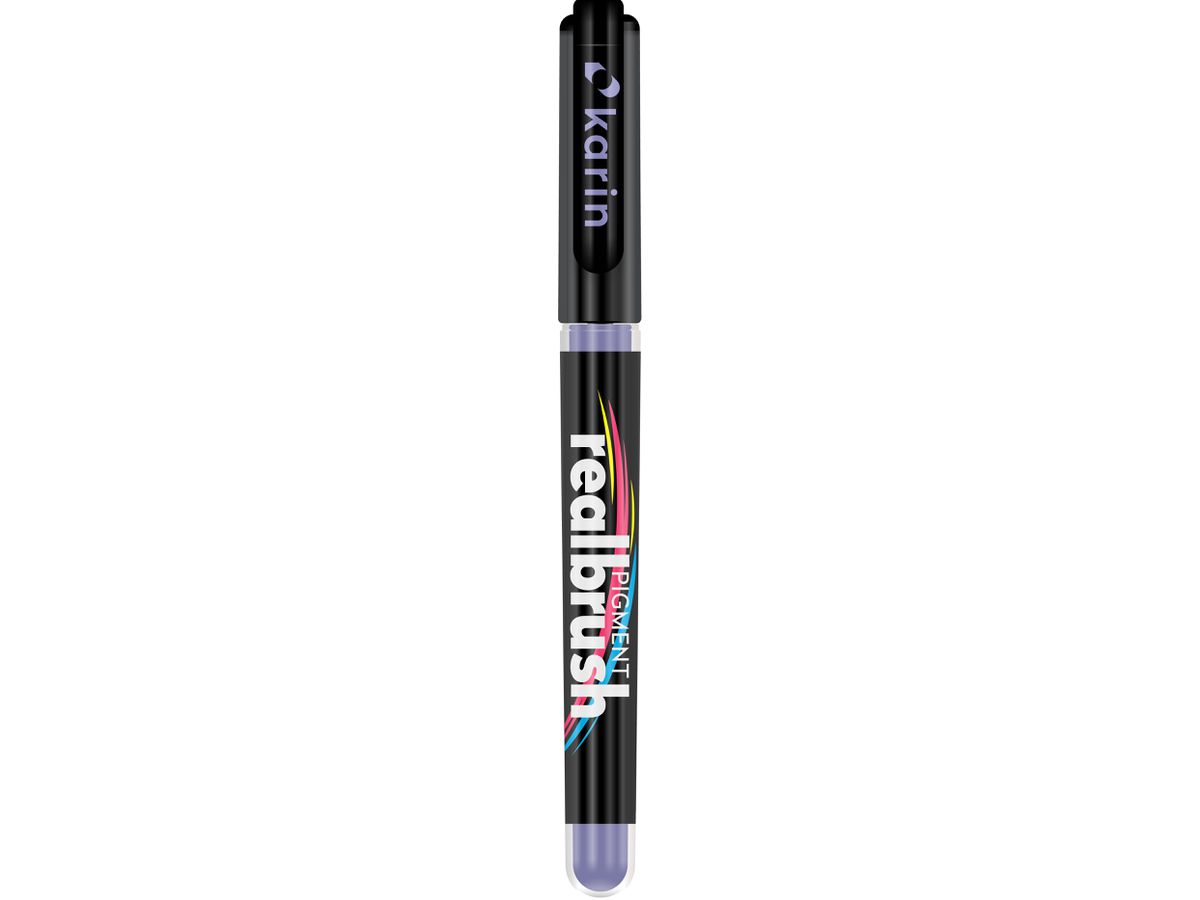 KARIN Real Brush Pen 0.4mm 33Z2705 Pigment, blu violetto past. (5904446032081)