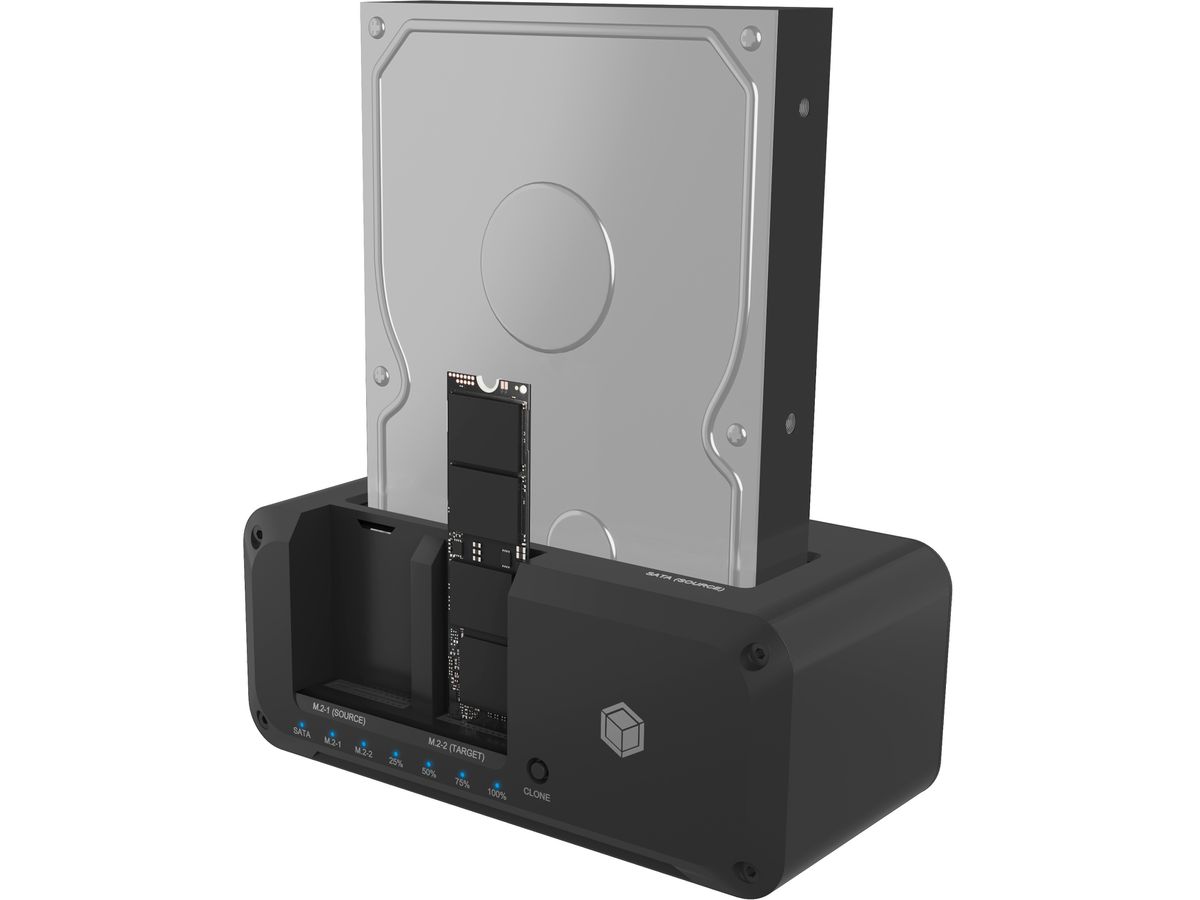 ICY BOX Docking- & Clonestation for IB-2924MSCL-C31 2.5,3.5in SATA & 2x M.2 NVMe (4250078174349)