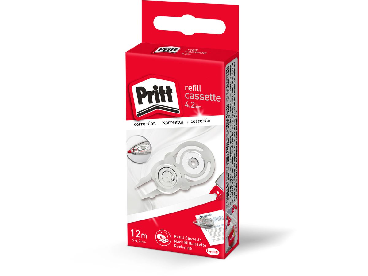 PRITT Cassetta refill 4.2mmx12m PRX4H bianco, for correction roller (4015000438988)