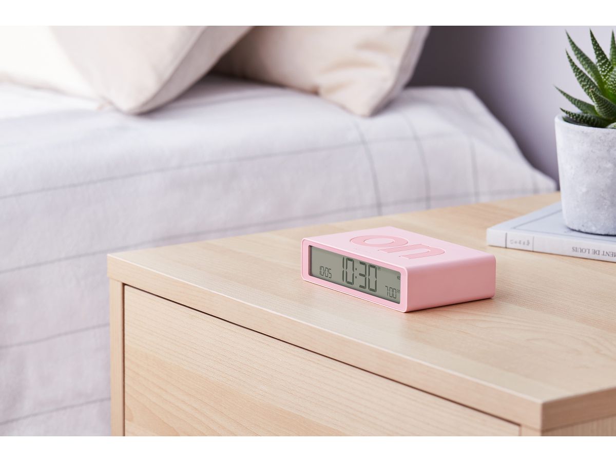 LEXON Réveil Flip Classic LR157P2 rose, USB-C (3660491209367)