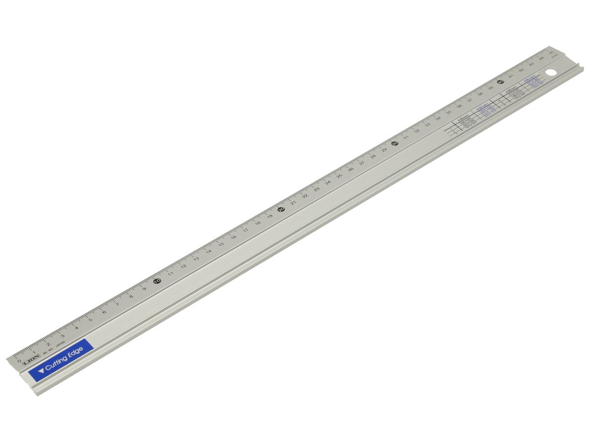 LION Schneidelineal 45cm AL-45 Aluminium (4903331271612)