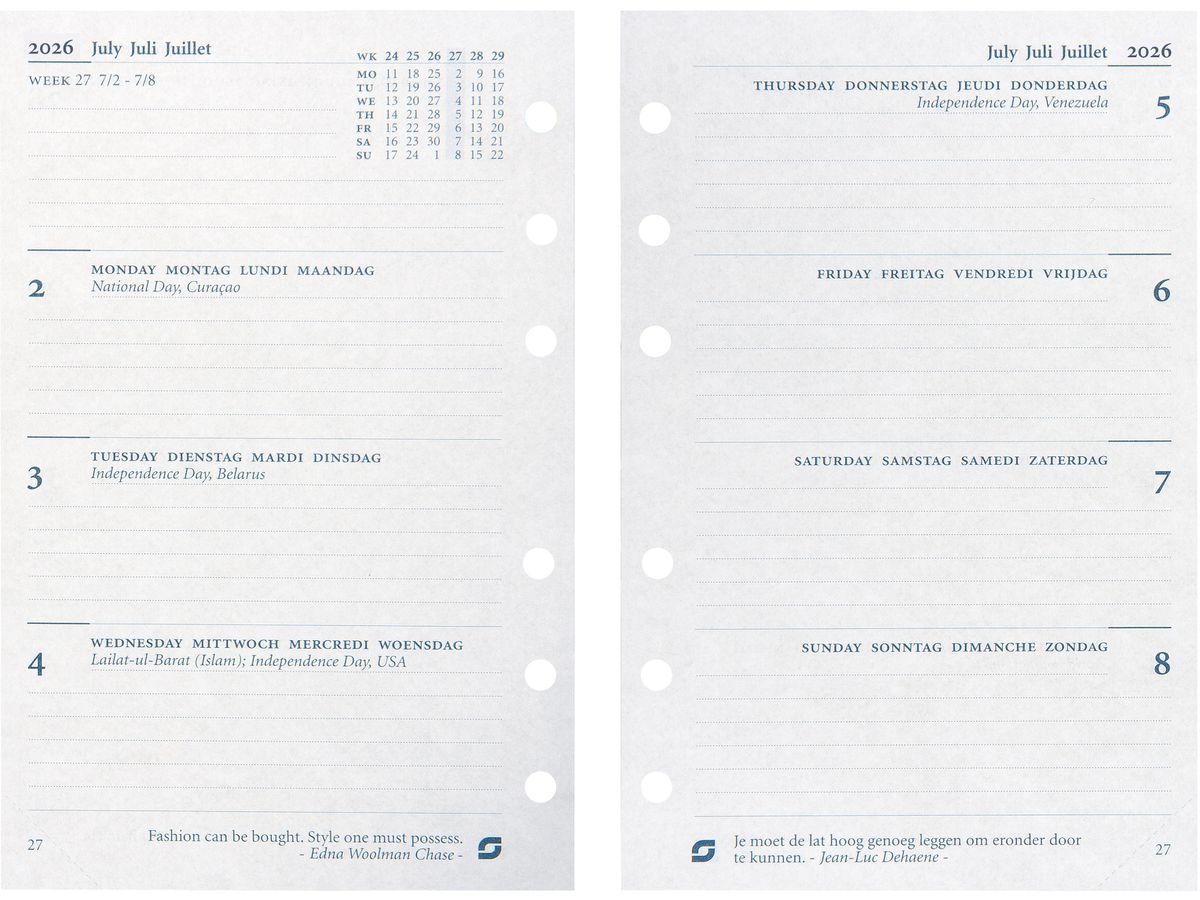 SUCCES Agenda Senior 2026 845207000026U 1S/2P recharge 9.5x15cm (8717481254359)