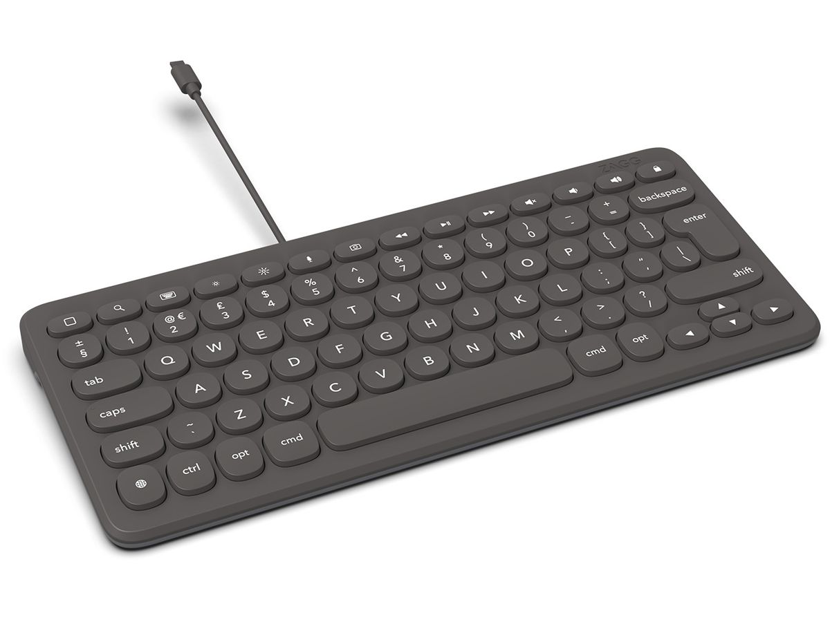 ZAGG Keyboard Lightning universal 103211040 for iPad Wired,Charcoal, CH (0840056176867)