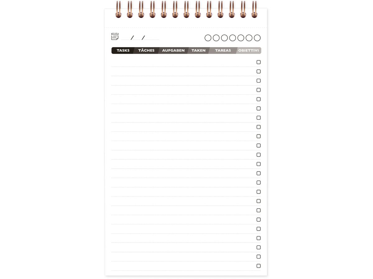 BIELLA Agenda AgeBag undatiert 786191C Task M 125 Blatt sw 12x20cm (3329687861917)