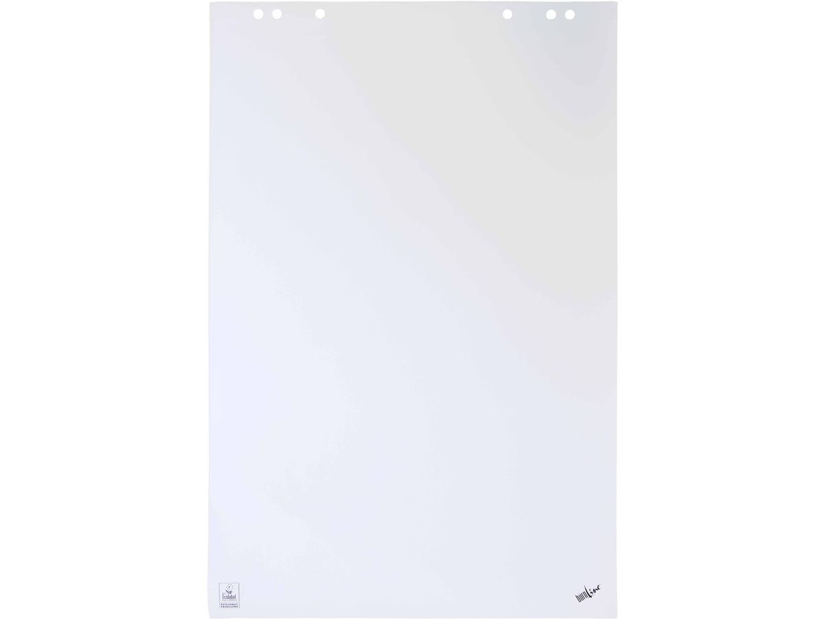 BÜROLINE Bloc flipchart 80g 65x98cm 400190471 ECF, en blanc 5 pièces (7613058039200)
