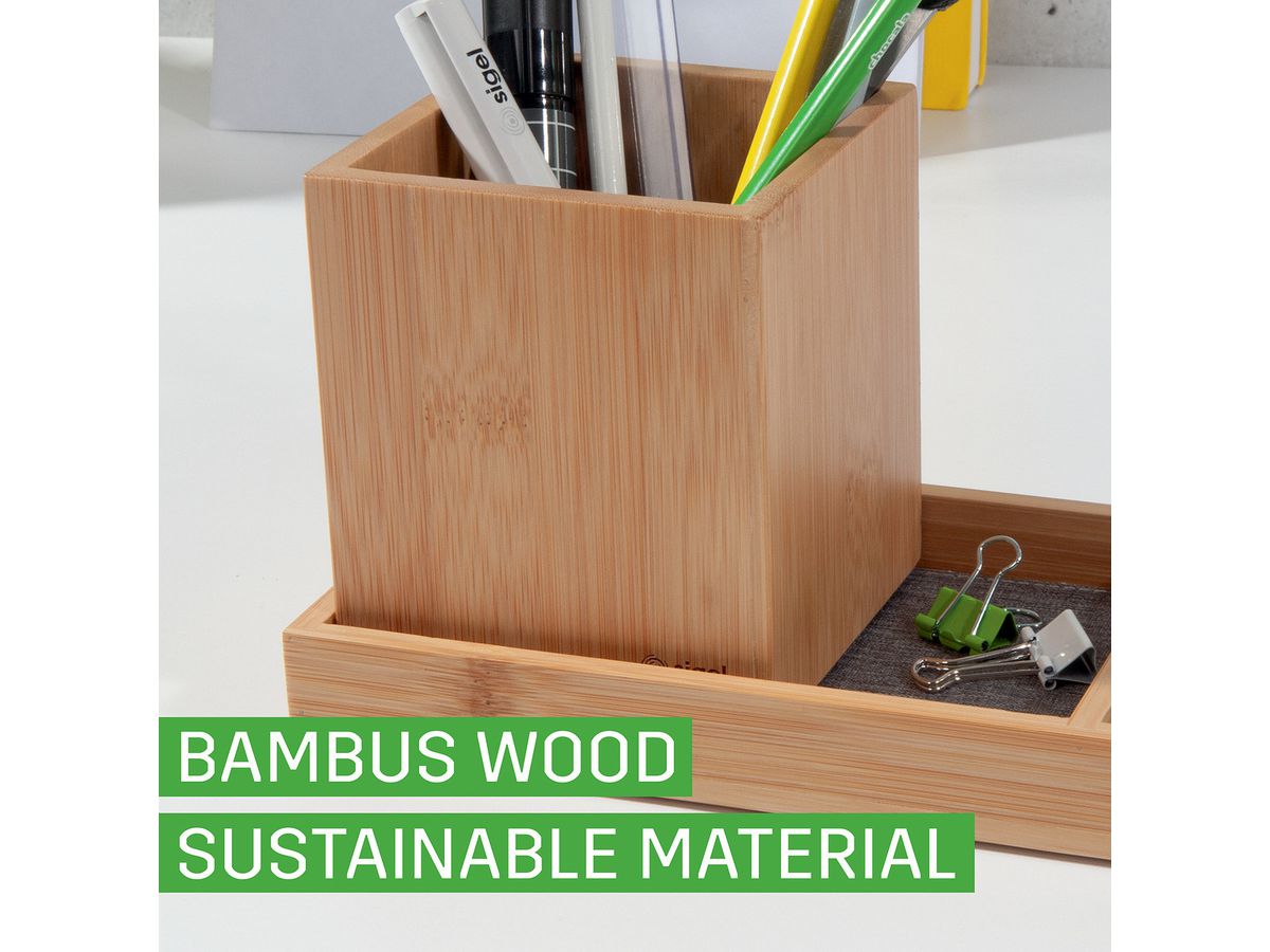 SIGEL Stifteköcher Eyestyle SA204 bambus 9.8x9.8cm (4004360785511)