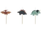 PARTYDECO Bougies d'anniversaire SCS-20 Dinosaures 3 pièces (5904555030855)
