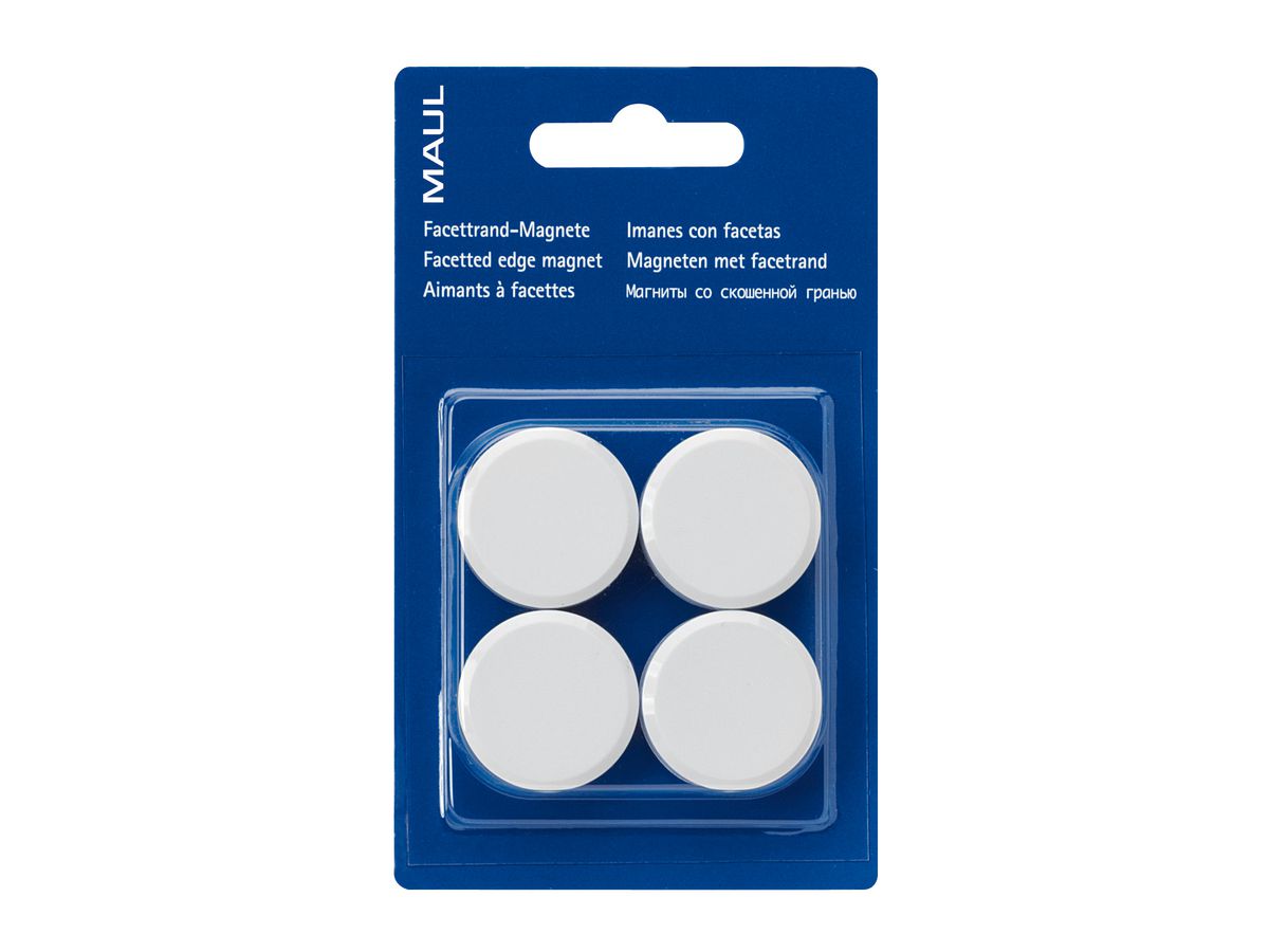 MAUL Aimant 30mm 2.13 blanc 4 pcs. (4002390027236)