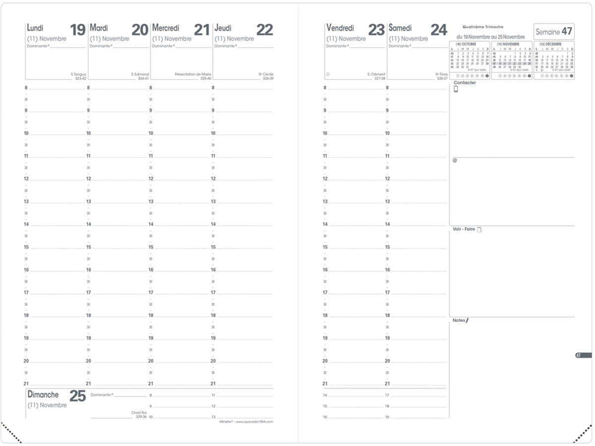 QUO-VADIS Ersatzinhalt+ Ministre 2026 015017Q 1W/2S Impala/Club FR 16x24cm (3371010122844)