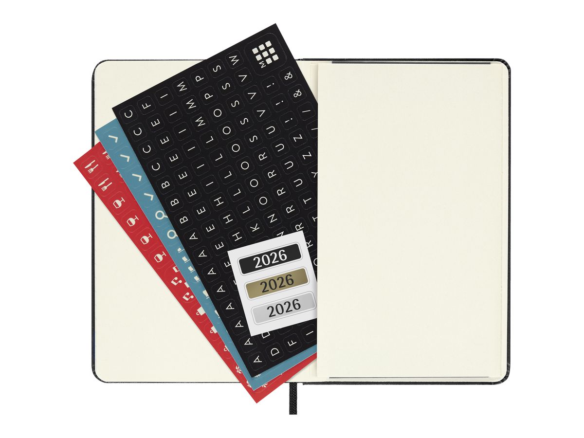 MOLESKINE Agenda Classic Pocket 2026 DHB12DC2Y26 1T/1S schwarz HC 9x14cm (8056999274603)