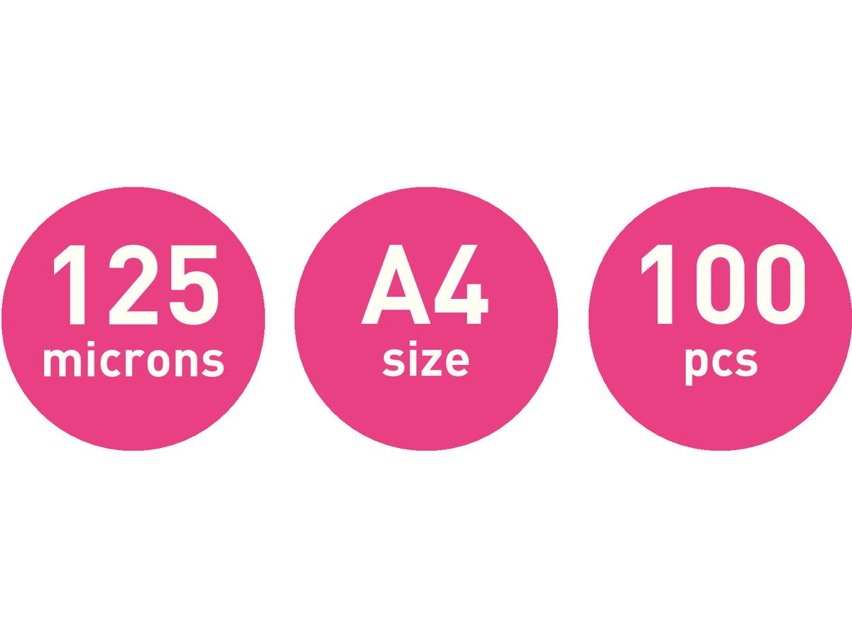 LEITZ Laminiertasche A4 33878 glanz, 125my 100 Stk (5411313338783)