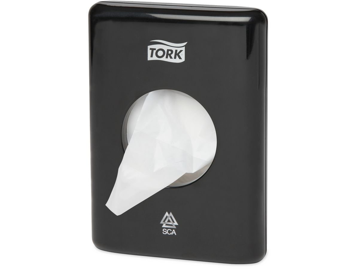 TORK Dispenser sacchetto igiene B5 566008 nero 140x100x36mm (7322540557978)