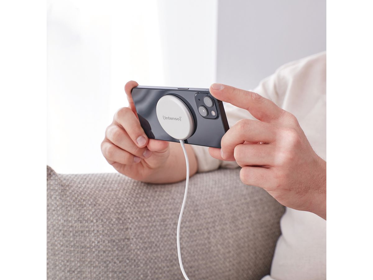 INTENSO Magnetic Wireless Charger MW1 7410712 MagSafe compatibility white (4034303032679)
