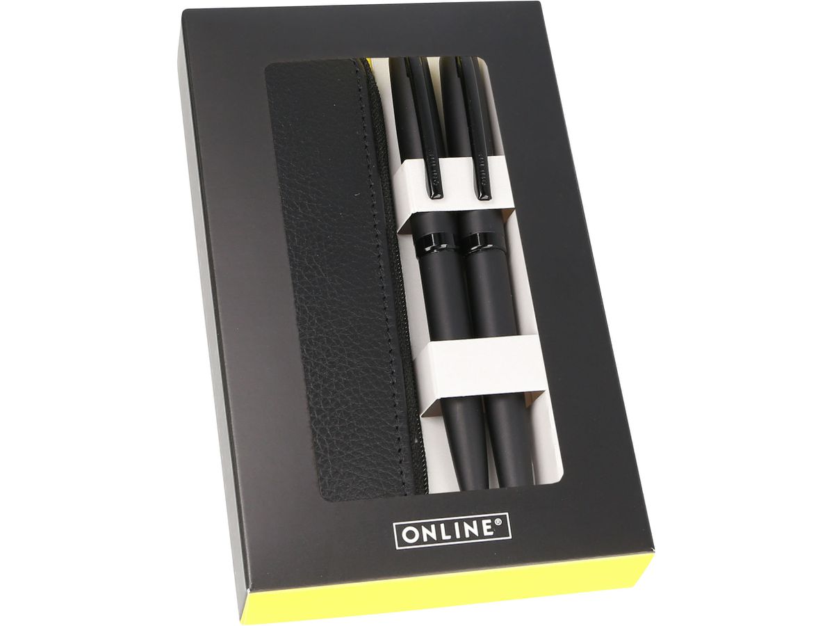 ONLINE Set regalo Eleganza 34754 Pure black,Custodia pelle (4014421347541)