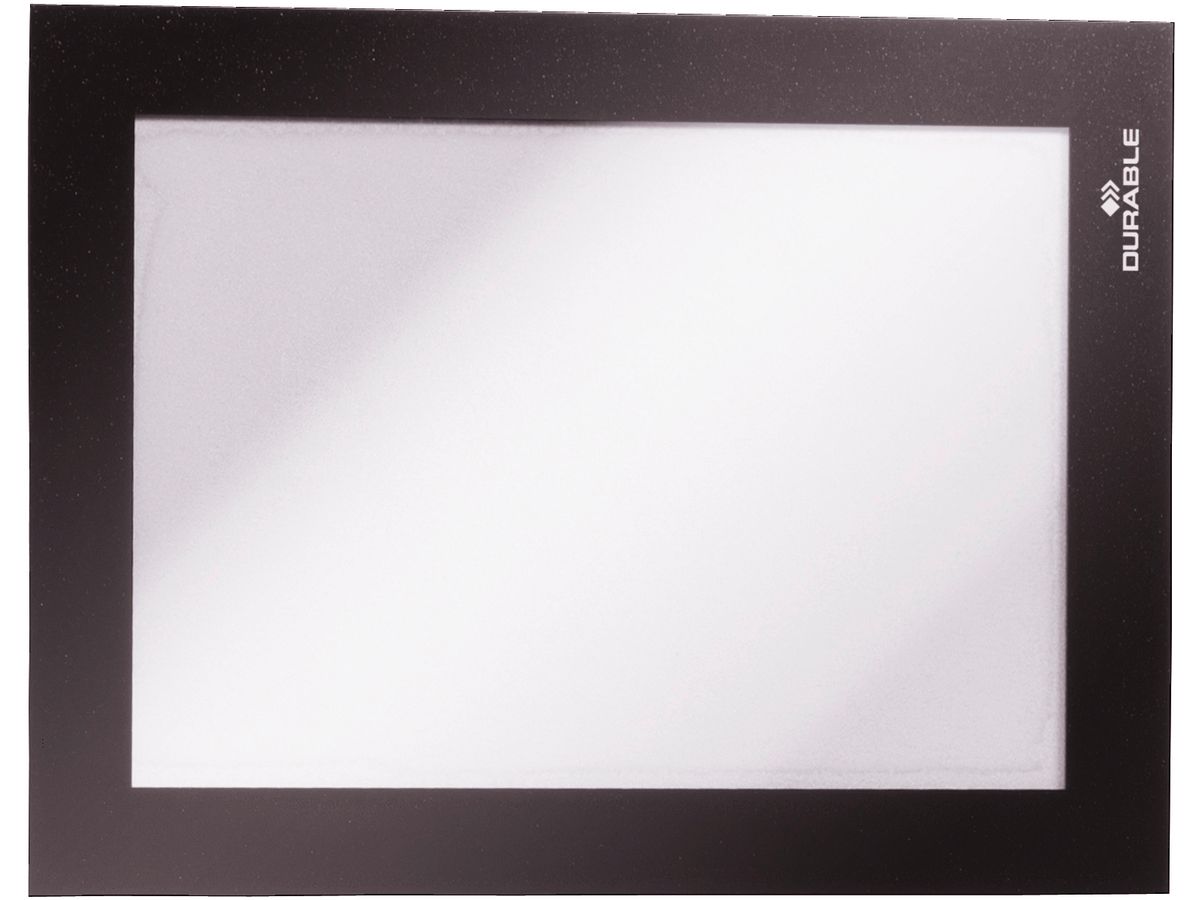 DURABLE Dossier Duraframe 487001 nero, autoadesivo 2 pezzi (4005546404837)