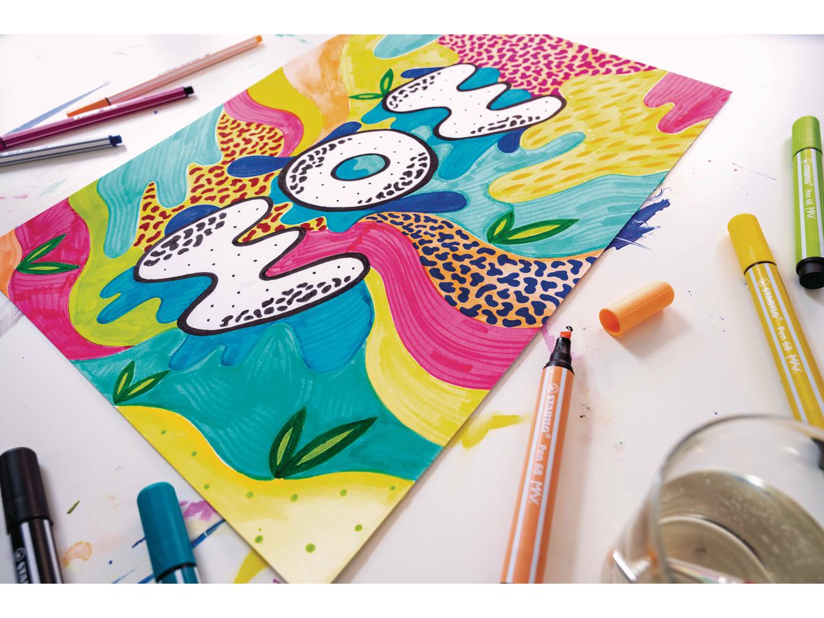 STABILO Fasermaler Pen 68 MAX Arty 768/20-20 ass., Metalletui 20 Stück (4006381590044)