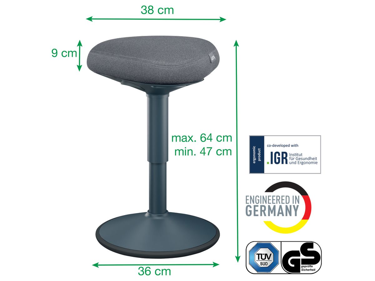 LEITZ Sgabello Ergo Activ 6544-00-89 grigio (4002432138418)