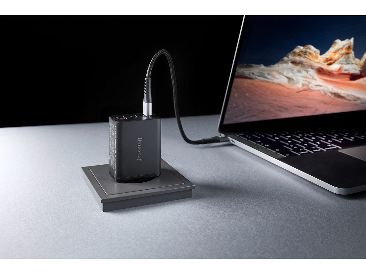 INTENSO Power Charger 65W GaN black 7806510 65W, 2 x USB-C 1 x USB-A (4034303035946)