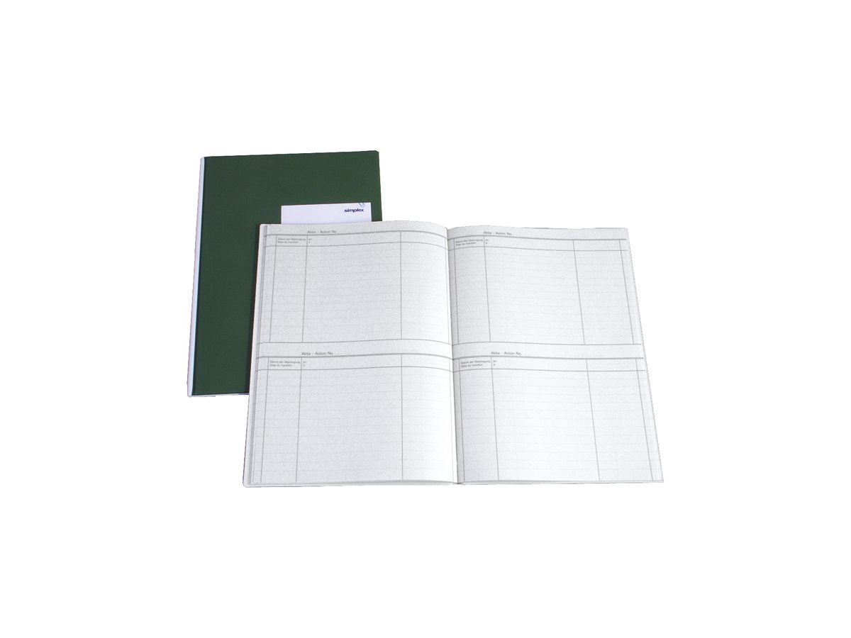 SIMPLEX Controllo azioni D/F A4 18218 verde/bianco 40 fogli (7611468182189)