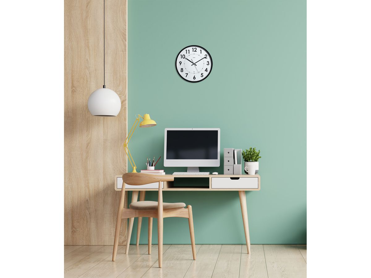 CEP Horloge murale 35cm 2115250011 blanc, horloge radio (3661474115255)