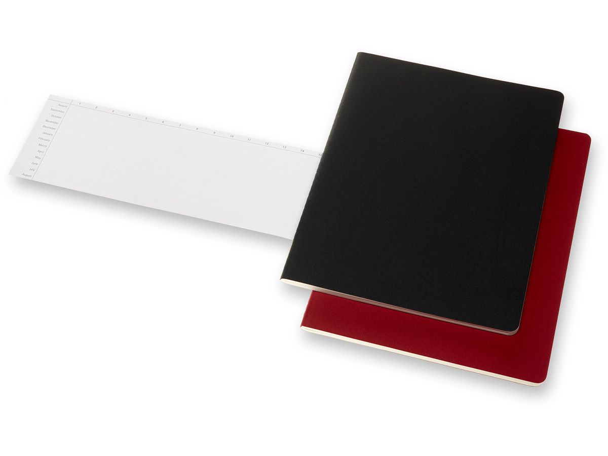 MOLESKINE Notizheft Karton A4 602510 liniert,BK/cranb.,120S. 2 Stk. (8053853602510)