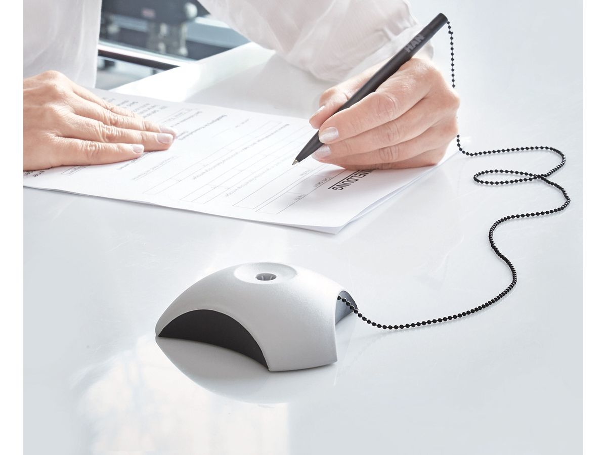 HAN Kugelschreiberhalter DELTA 6.35 59x150x59mm, schwarz/blau (4012473175136)