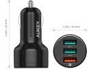 AUKEY Expedition CarCharger42W bl. CC-T11 3-Port,USB-type A QC3 (0608119197590)