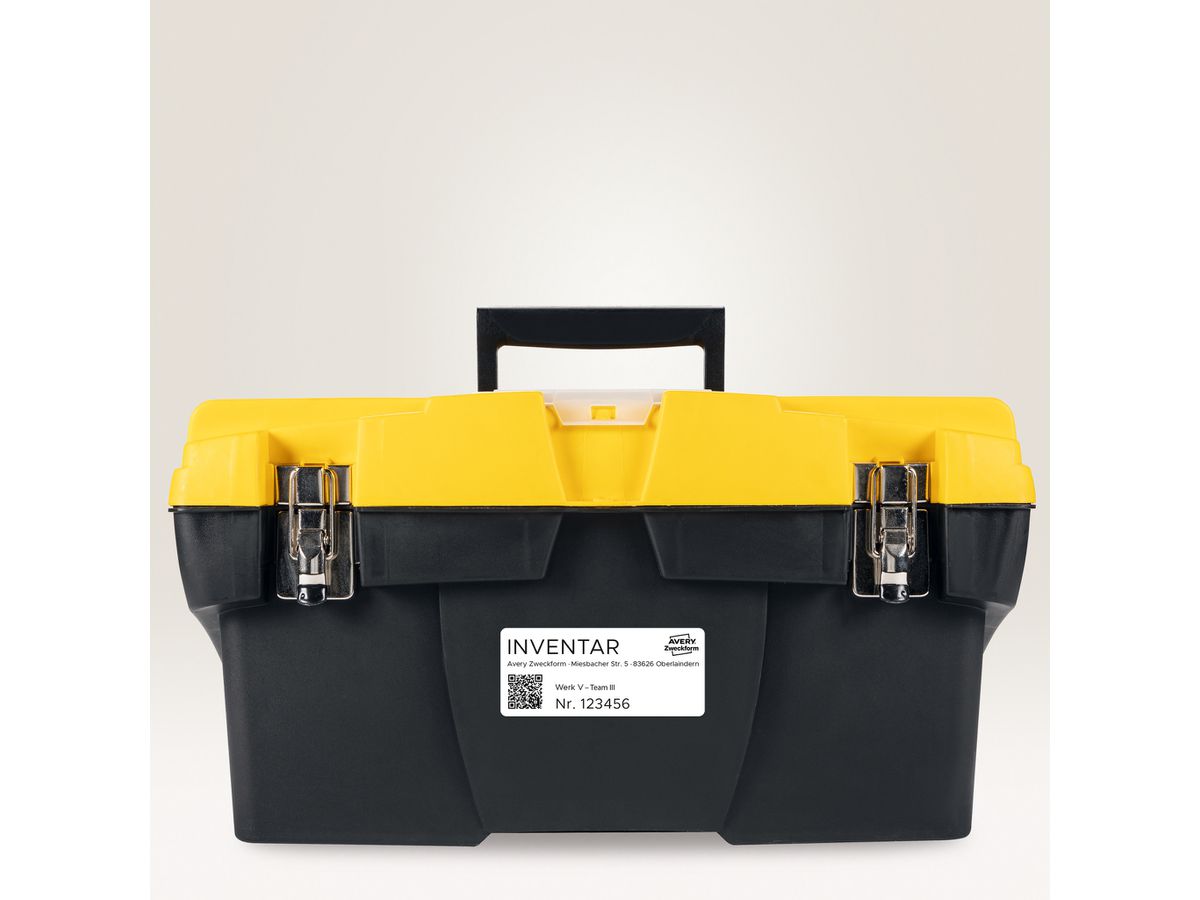 AVERY ZWECKFORM Folienetiketten 99,1x67,7mm L4715-20 weiss, perm. 160 St./20 Bl. (4004182048344)