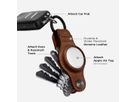 KEYSMART Air Genuine Leather Compact KS040-BRN-LEA Key Holder for AirTag, Brown (0810024053957)