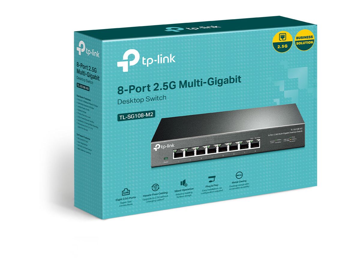 TP-LINK 2.5G Multi-GB Switch TL-SG108-M2 8-Port (6935364052904)
