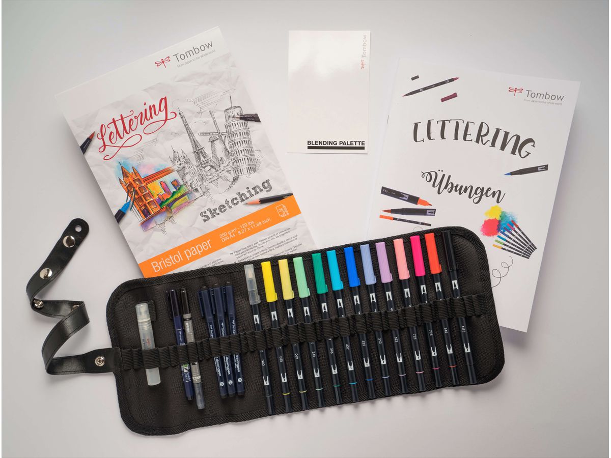 TOMBOW ABT Dual Brush Pen SET 272469051 set regalo con blocco A4 (7640160331274)